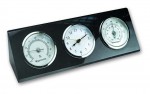 Настольный сувенир - набор часы, термометр, гигрометр (зел. мрамор)